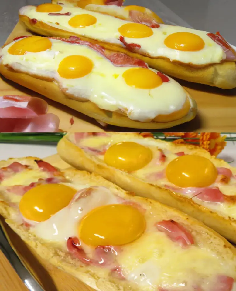 Baguettes farcies au jambon et à la mozzarella