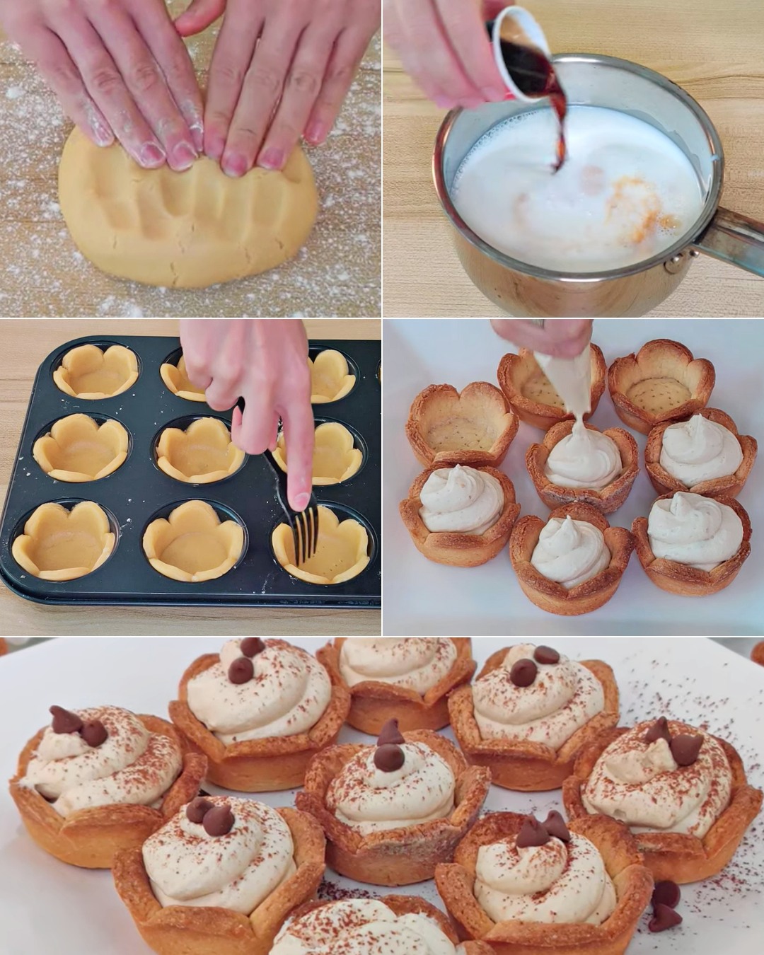 Paniers de pâte brisée tiramisu 