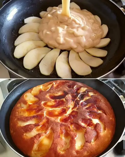 Gâteau aux pommes à la poêle