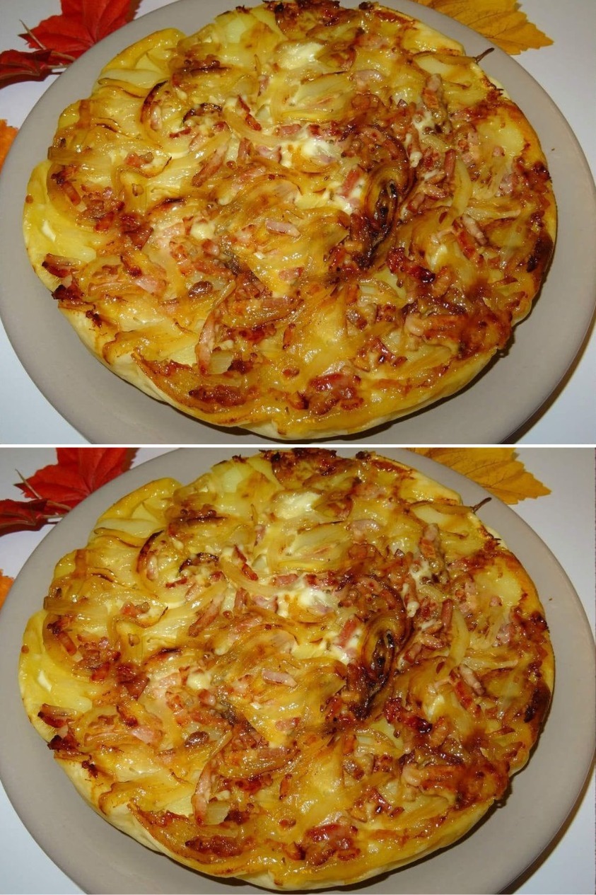 Tarte fondante aux oignons et fromage reblochon