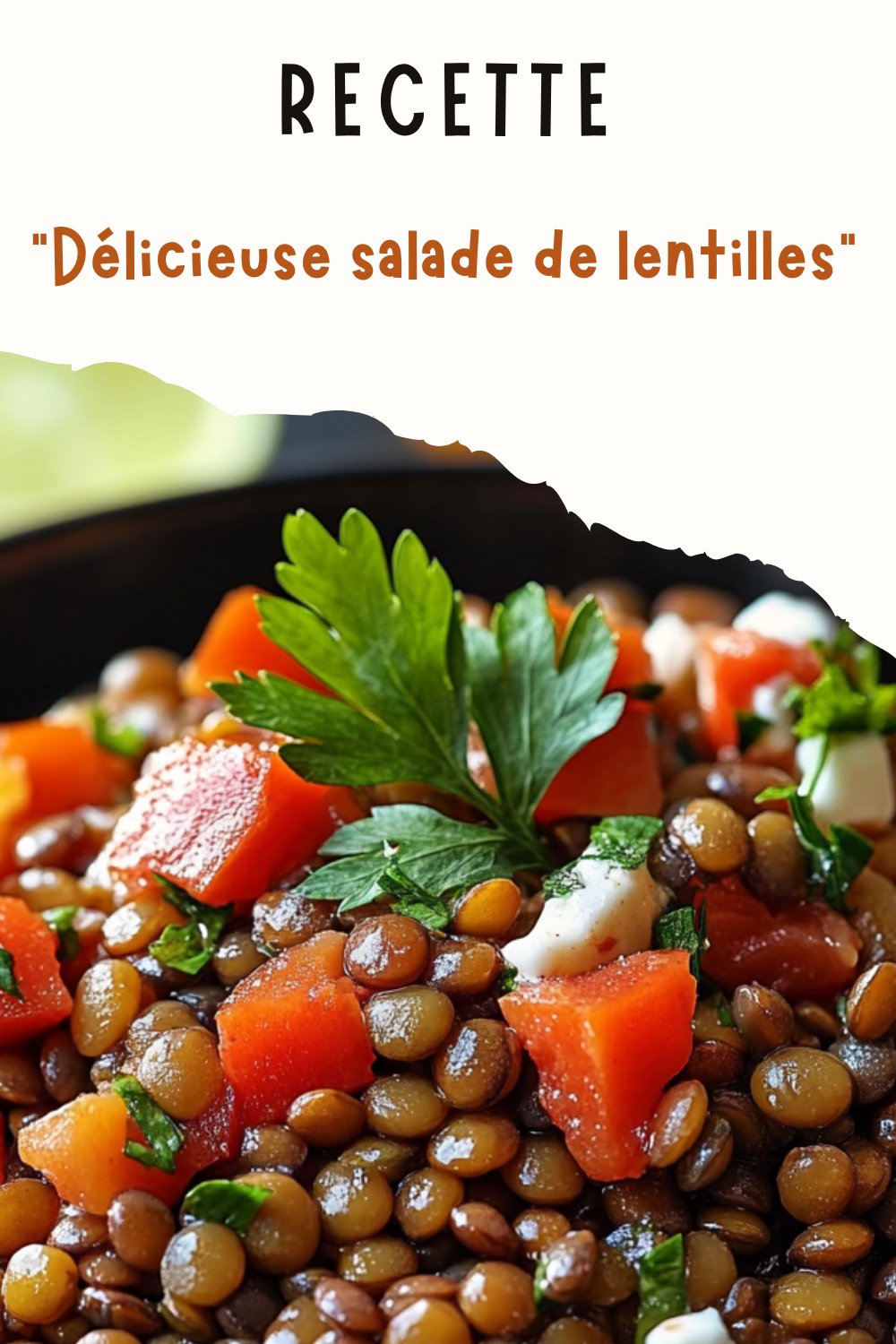 Délicieuse salade de lentilles