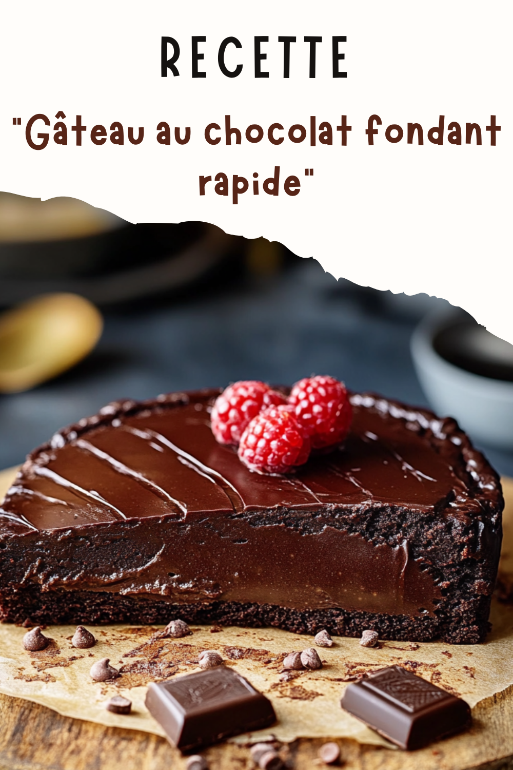 Gâteau au chocolat fondant rapide