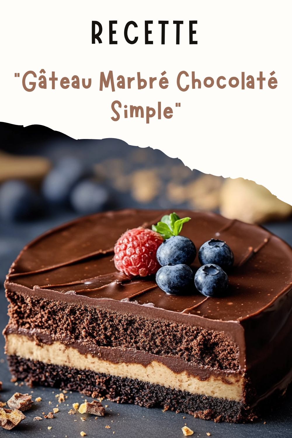 Gâteau Marbré Chocolaté Simple