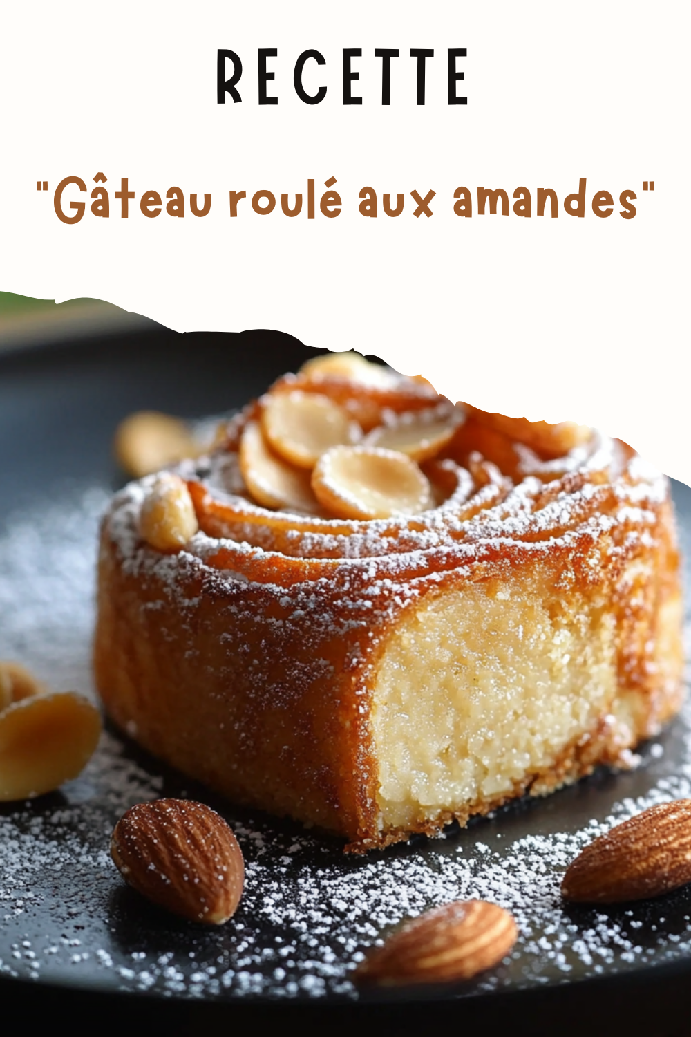Gâteau roulé aux amandes