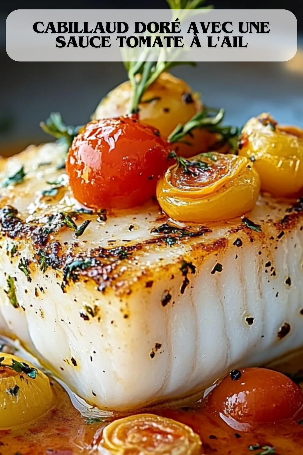 Cabillaud Doré avec une Sauce Tomate à l'Ail