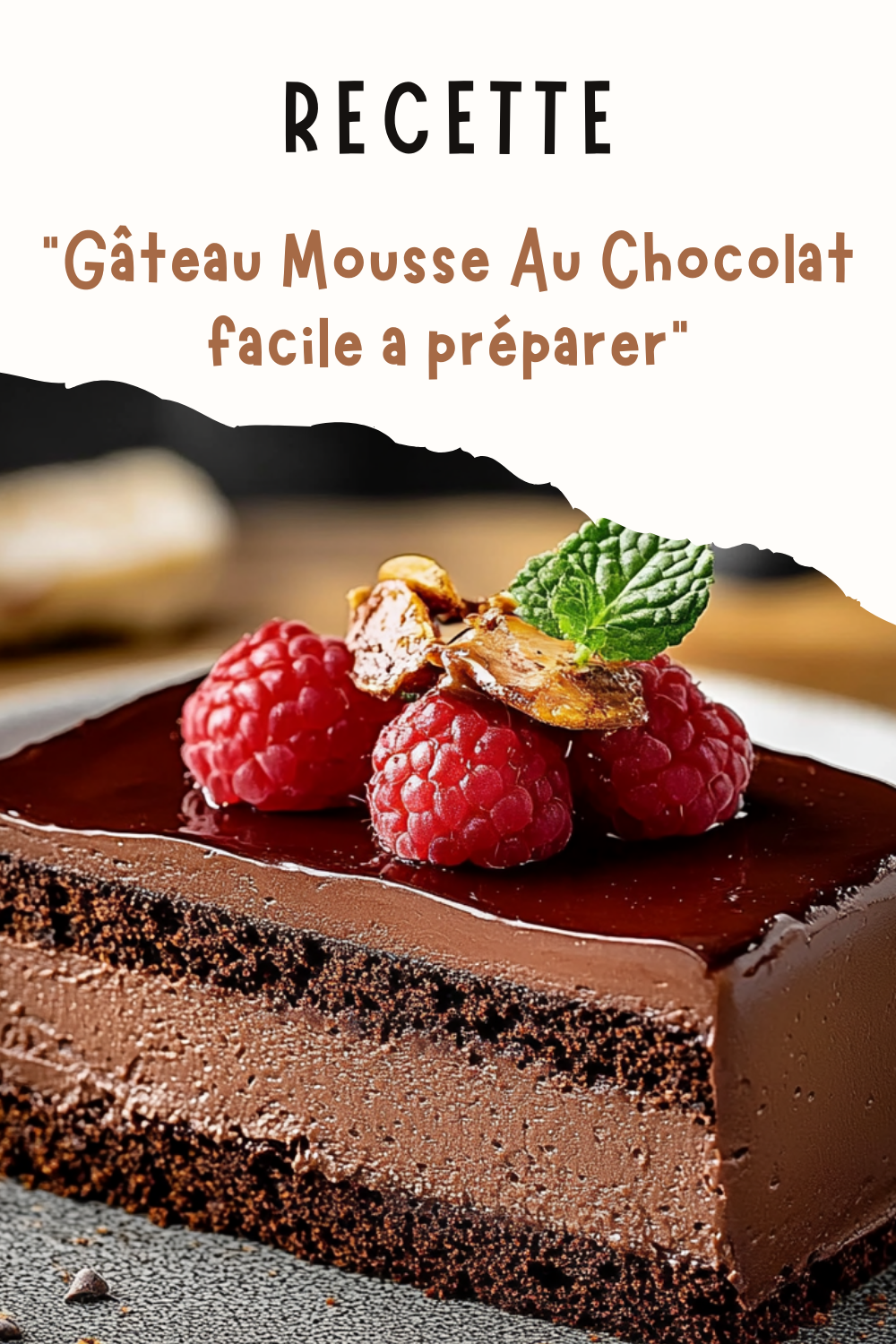 Gâteau Mousse Au Chocolat facile a préparer