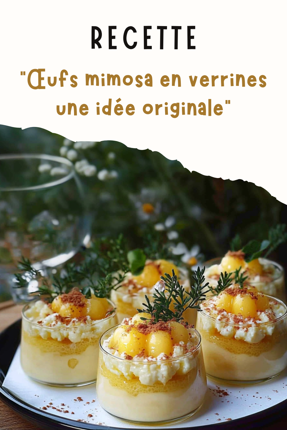 Œufs mimosa en verrines une idée originale