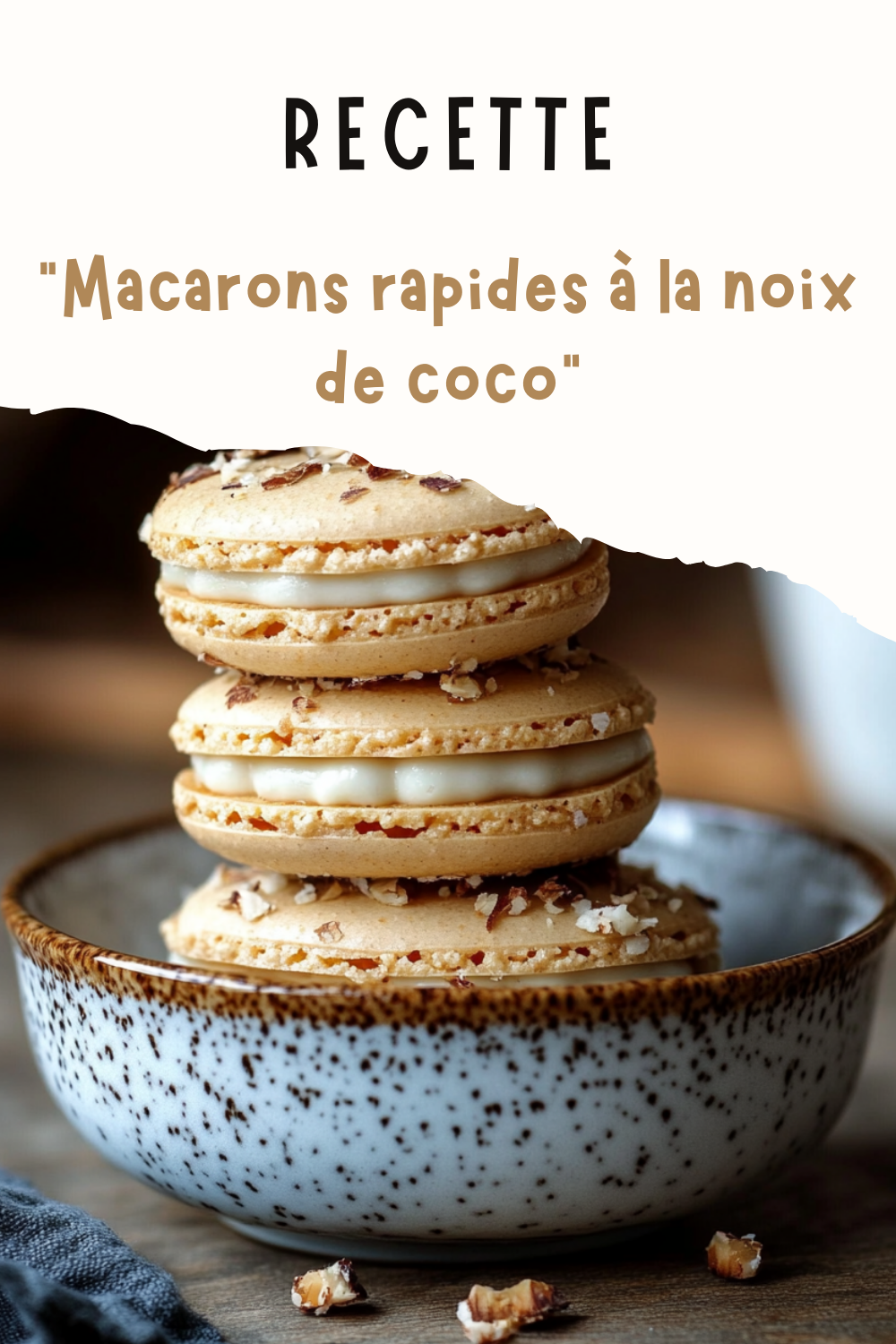 Macarons rapides à la noix de coco