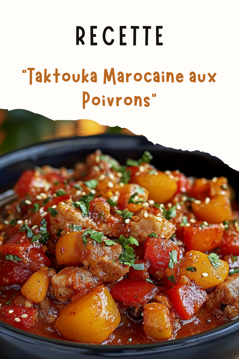 Taktouka Marocaine aux Poivrons