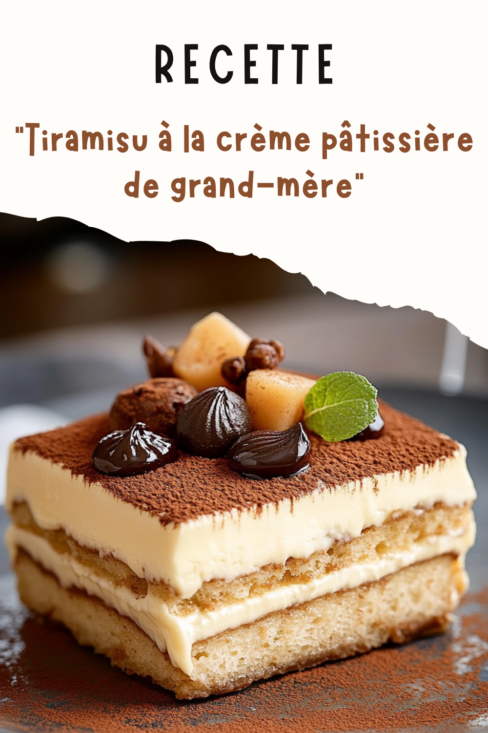 Tiramisu à la crème pâtissière de grand-mère