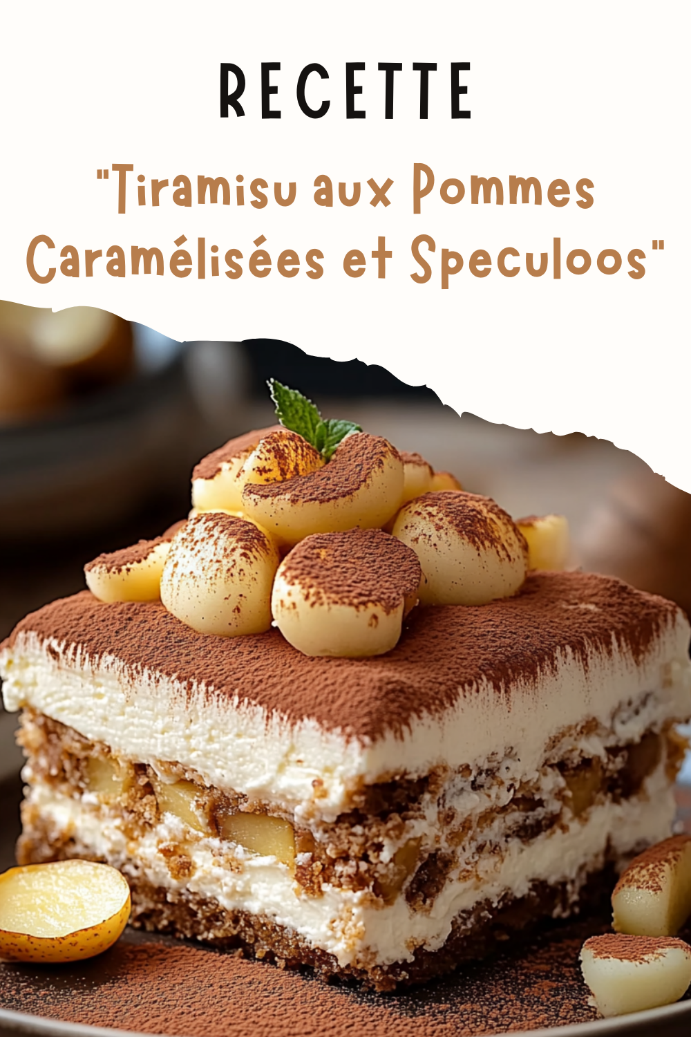 Tiramisu aux Pommes Caramélisées et Speculoos