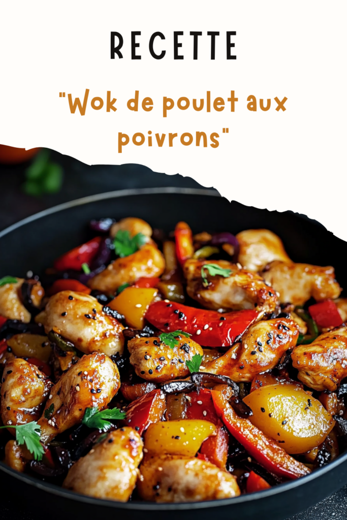 Wok de poulet aux poivrons