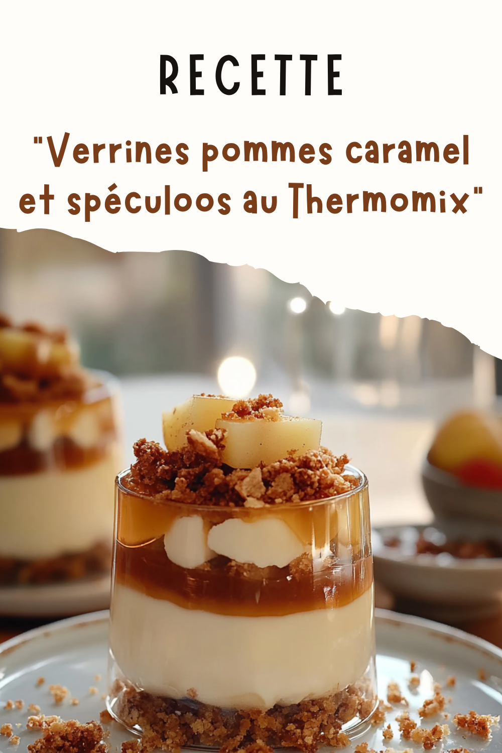 Verrines pommes caramel et spéculoos au Thermomix