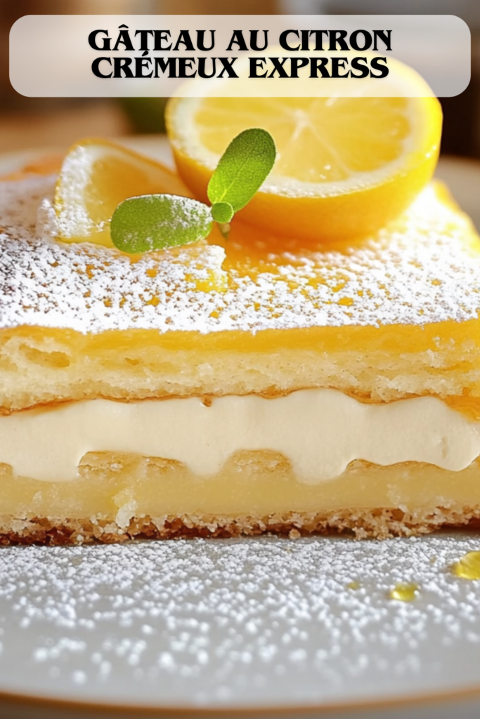 la recette complète du gâteau au citron crémeux express