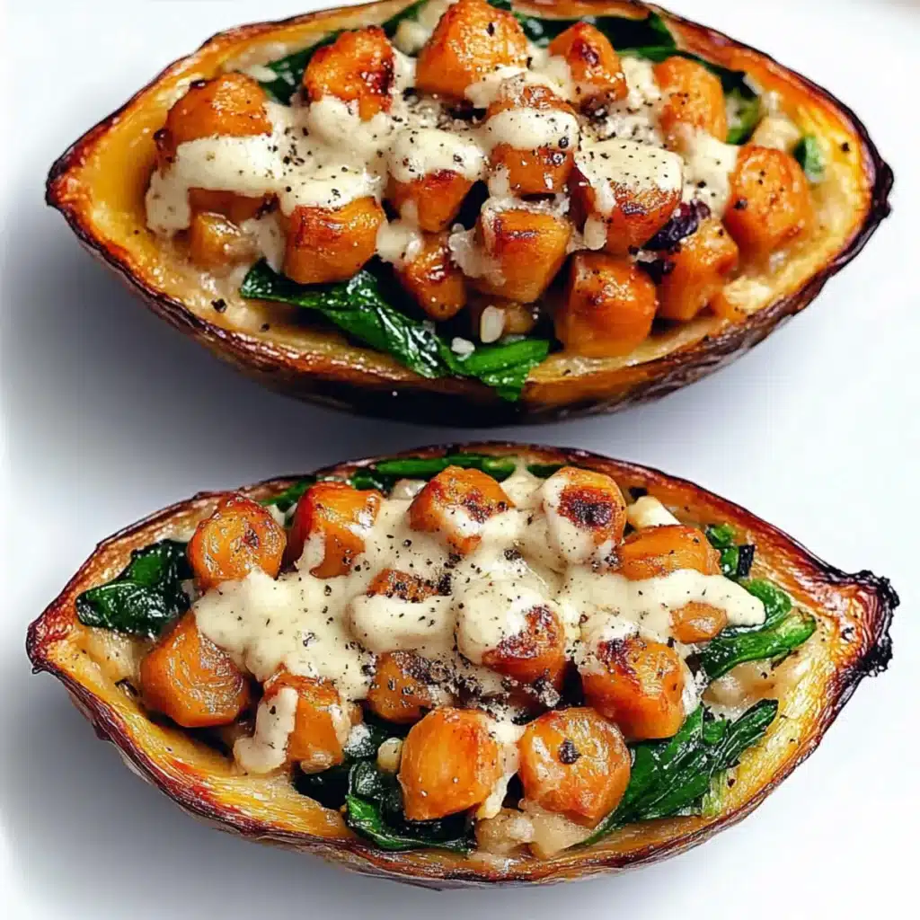 Patates douces farcies aux pois chiches