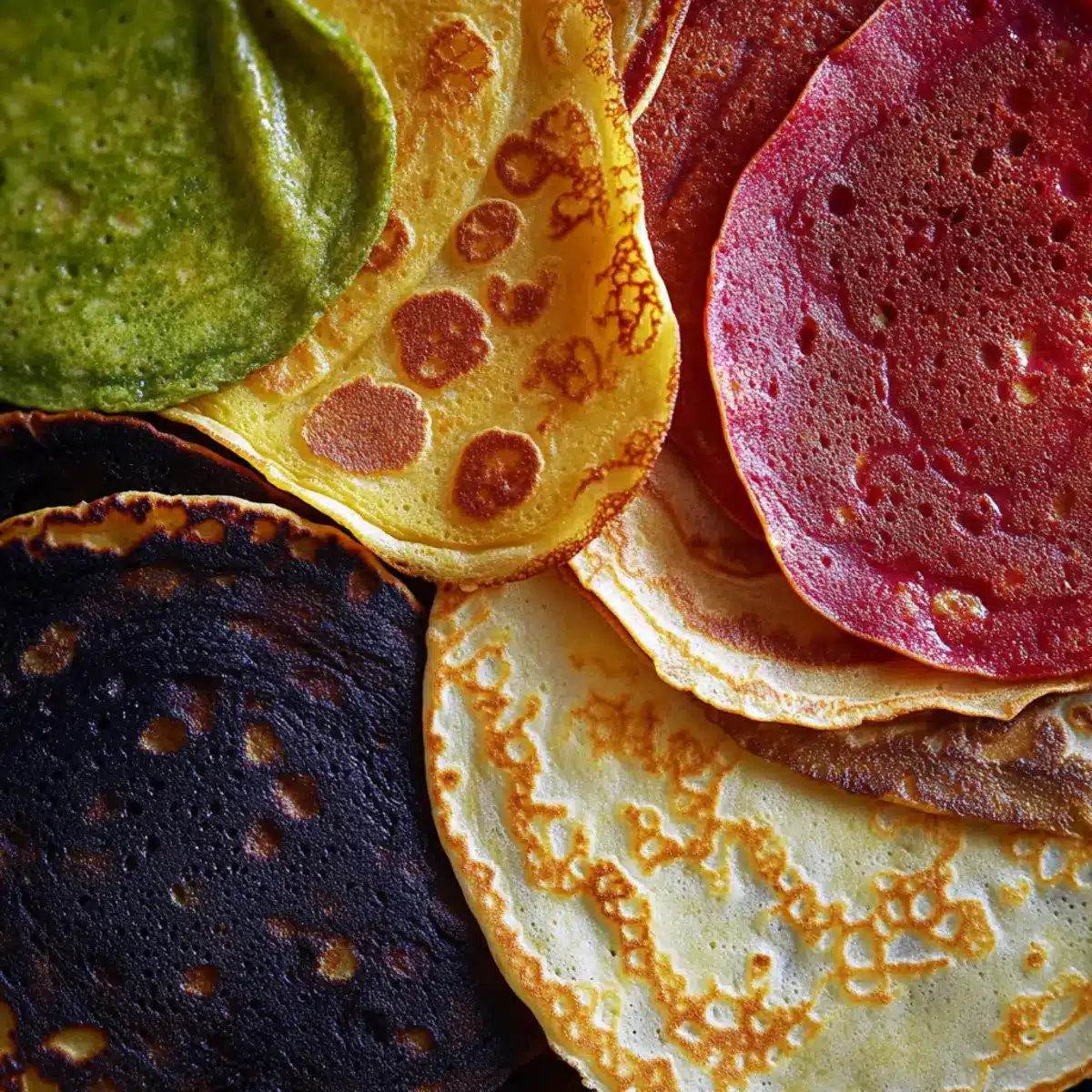 crêpes colorées
