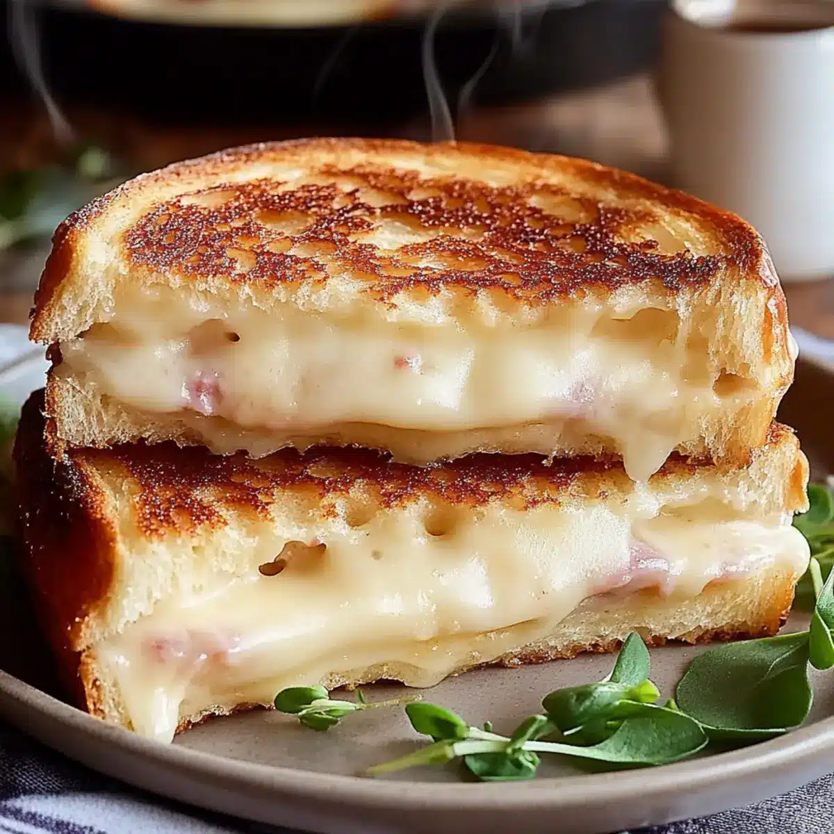 Croque-Monsieur au Four de ma Grand-Mère - Finished dish plated beautifully