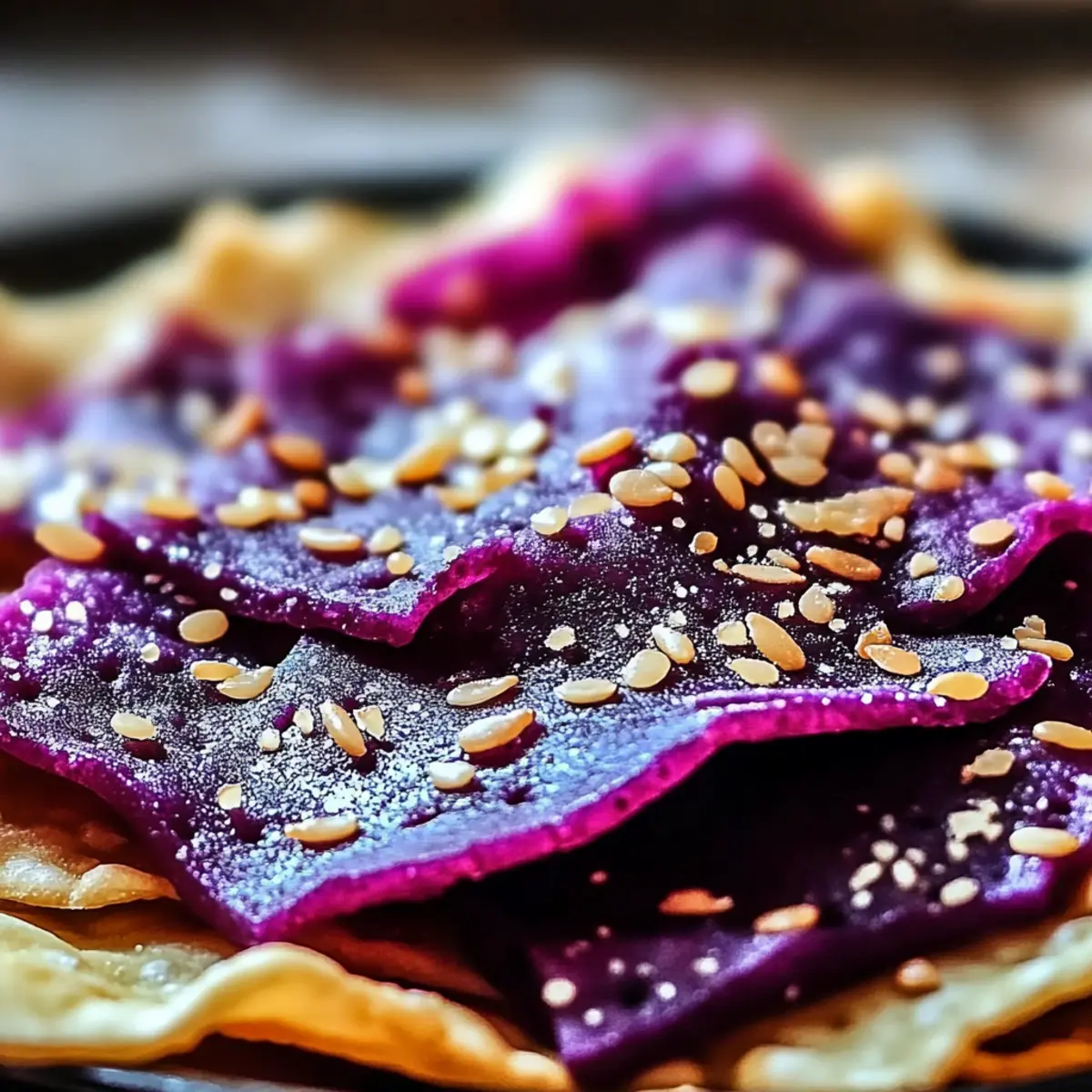 Crackers croustillants betterave et sésame