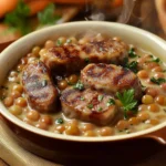 Saucisses aux lentilles de grand-mère